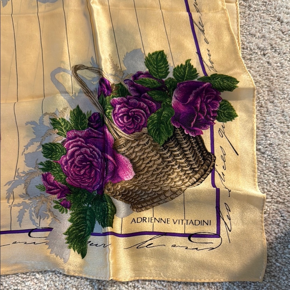 Adrienne Vittadini Basket and Roses Scarf